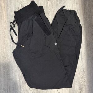 lululemon athletica Black Ribbed Track Pants Joggers